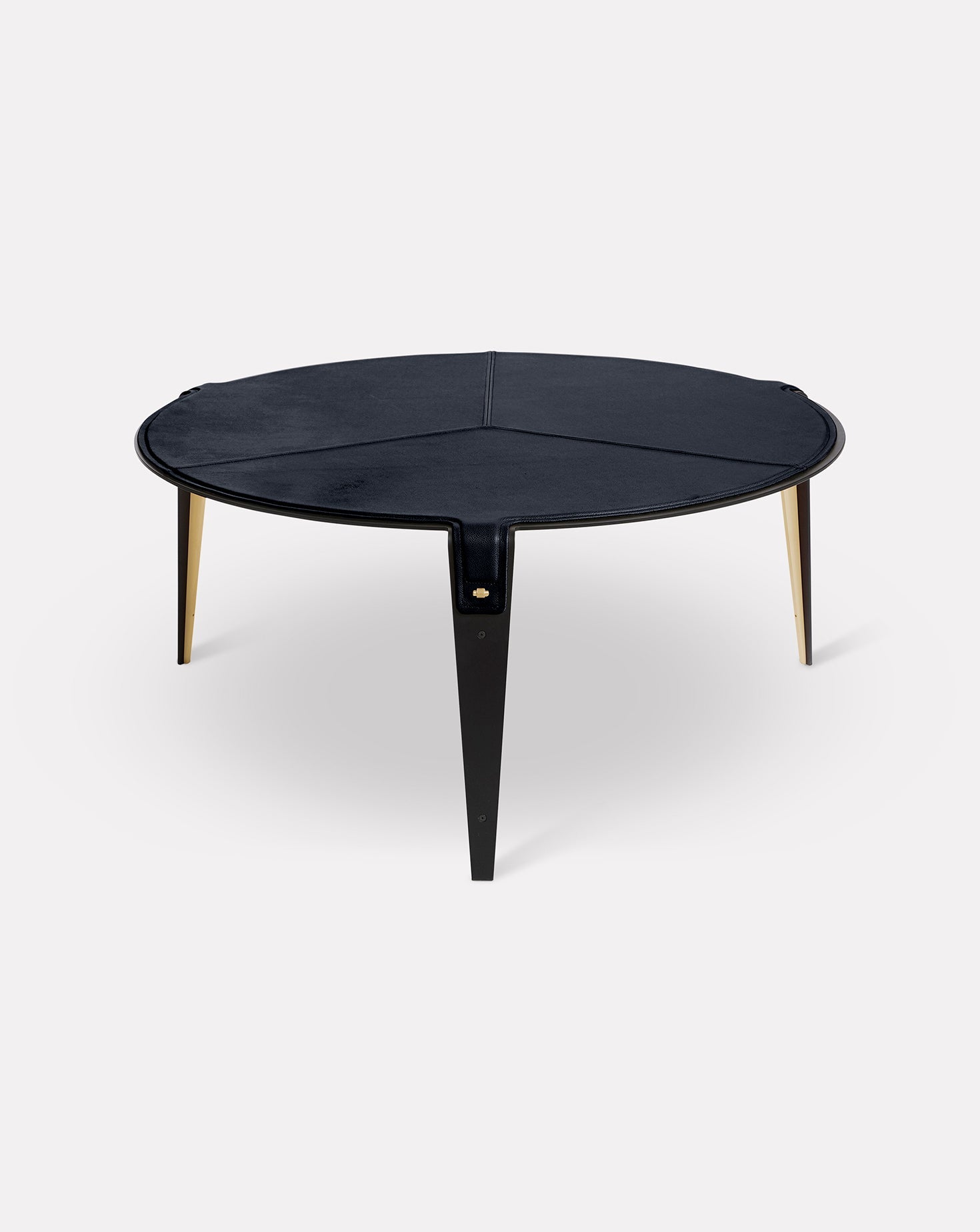 Navy Blue and Metal Coffee Table