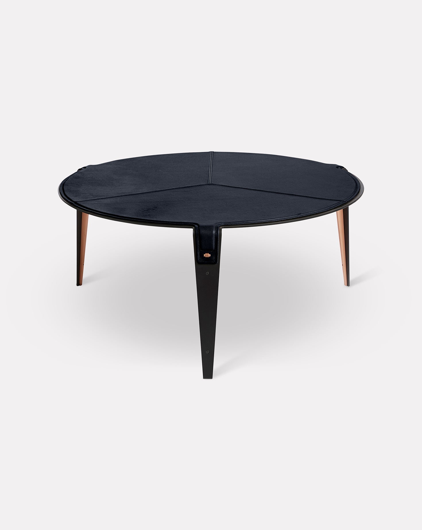 Navy Blue and Metal Coffee Table