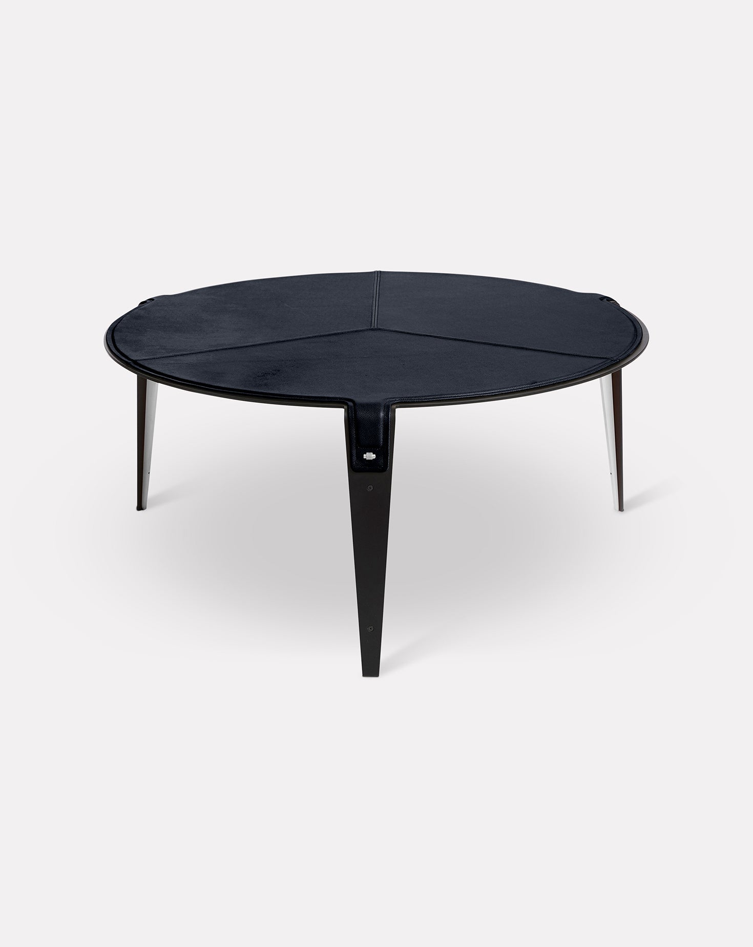 Navy Blue and Metal Coffee Table