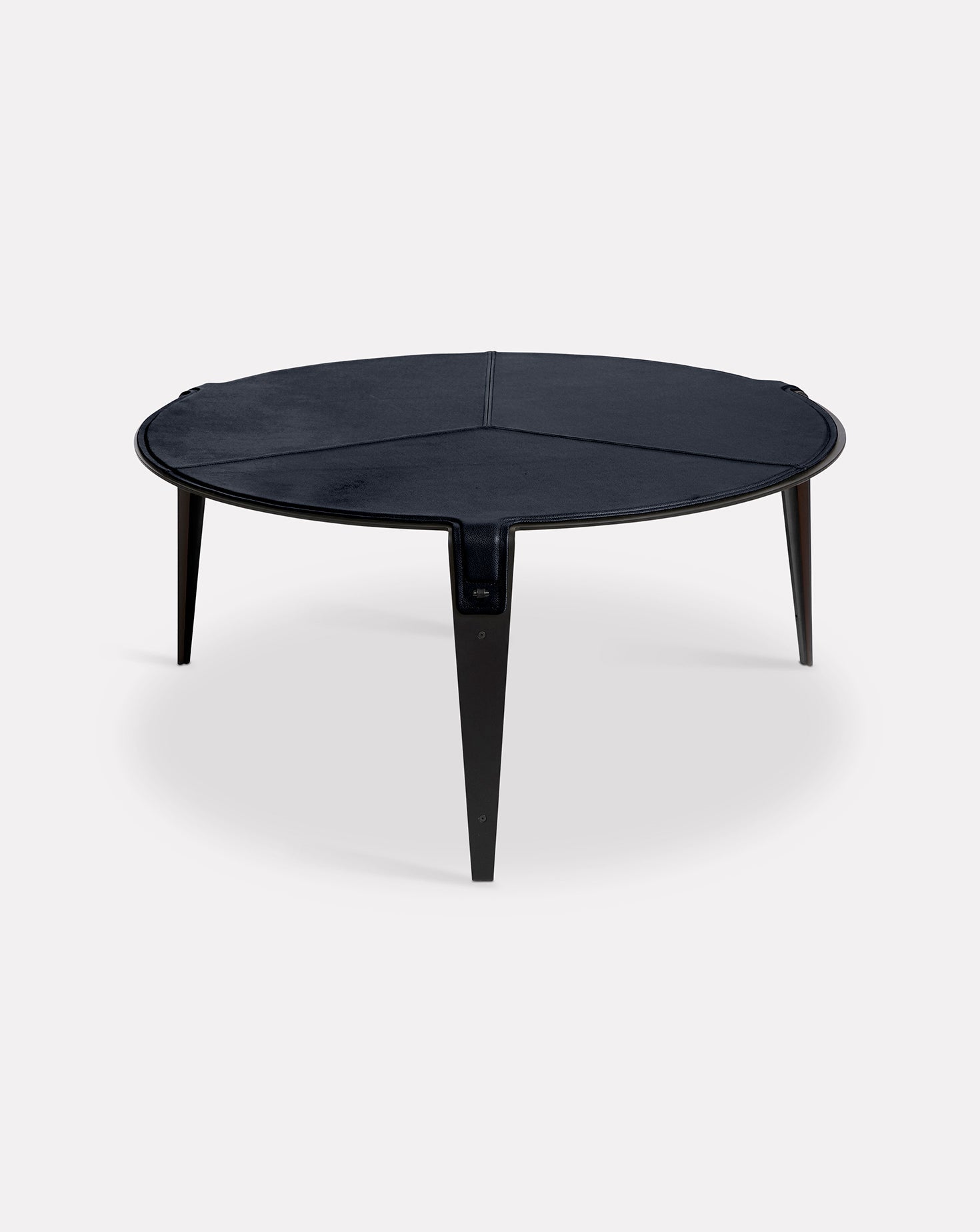 Navy Blue and Metal Coffee Table