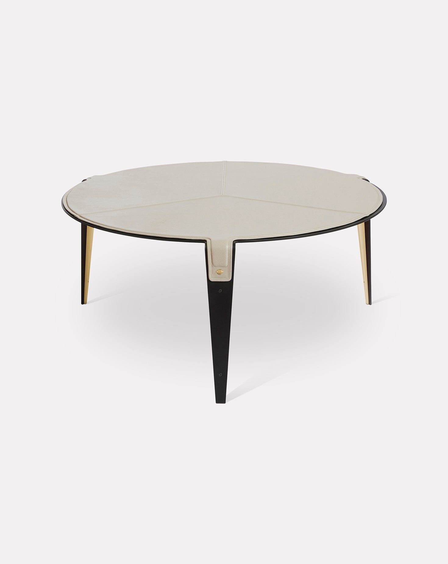 Nude Pink and Metal Coffee Table
