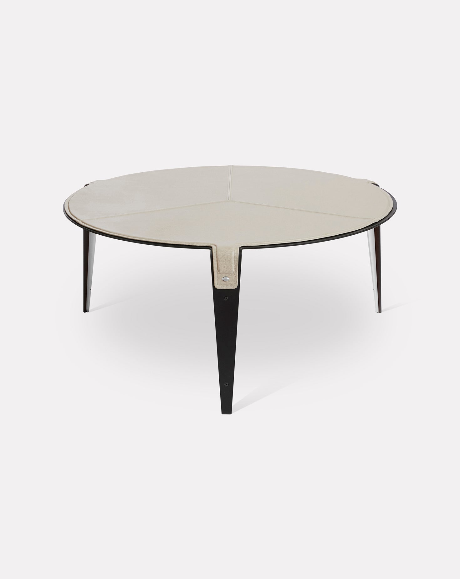 Nude Pink and Metal Coffee Table