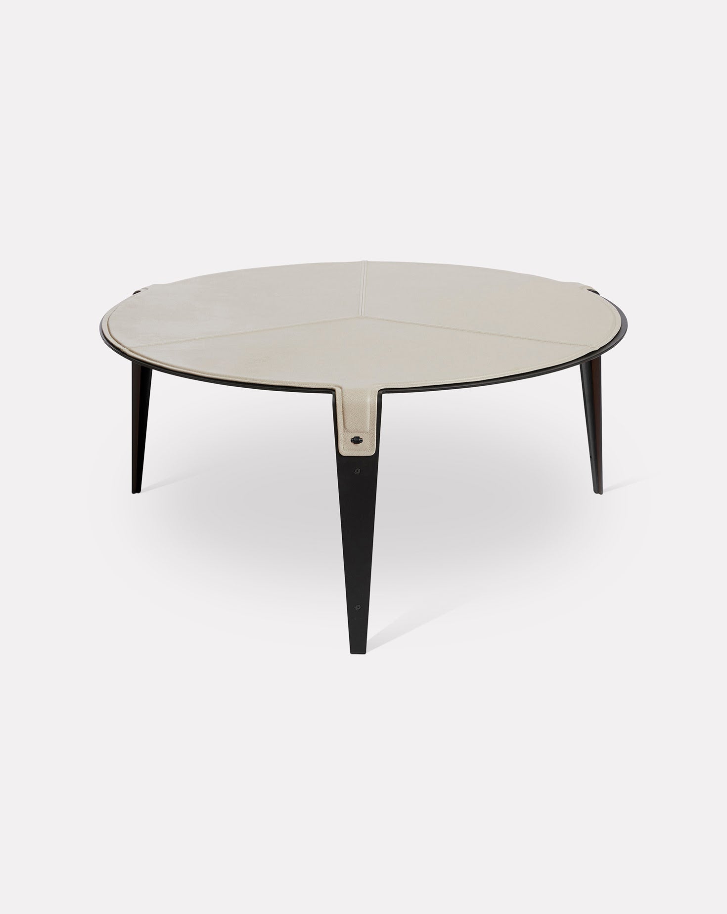 Nude Pink and Metal Coffee Table