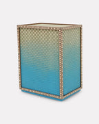 With Marquetry Insert Blue Side Table