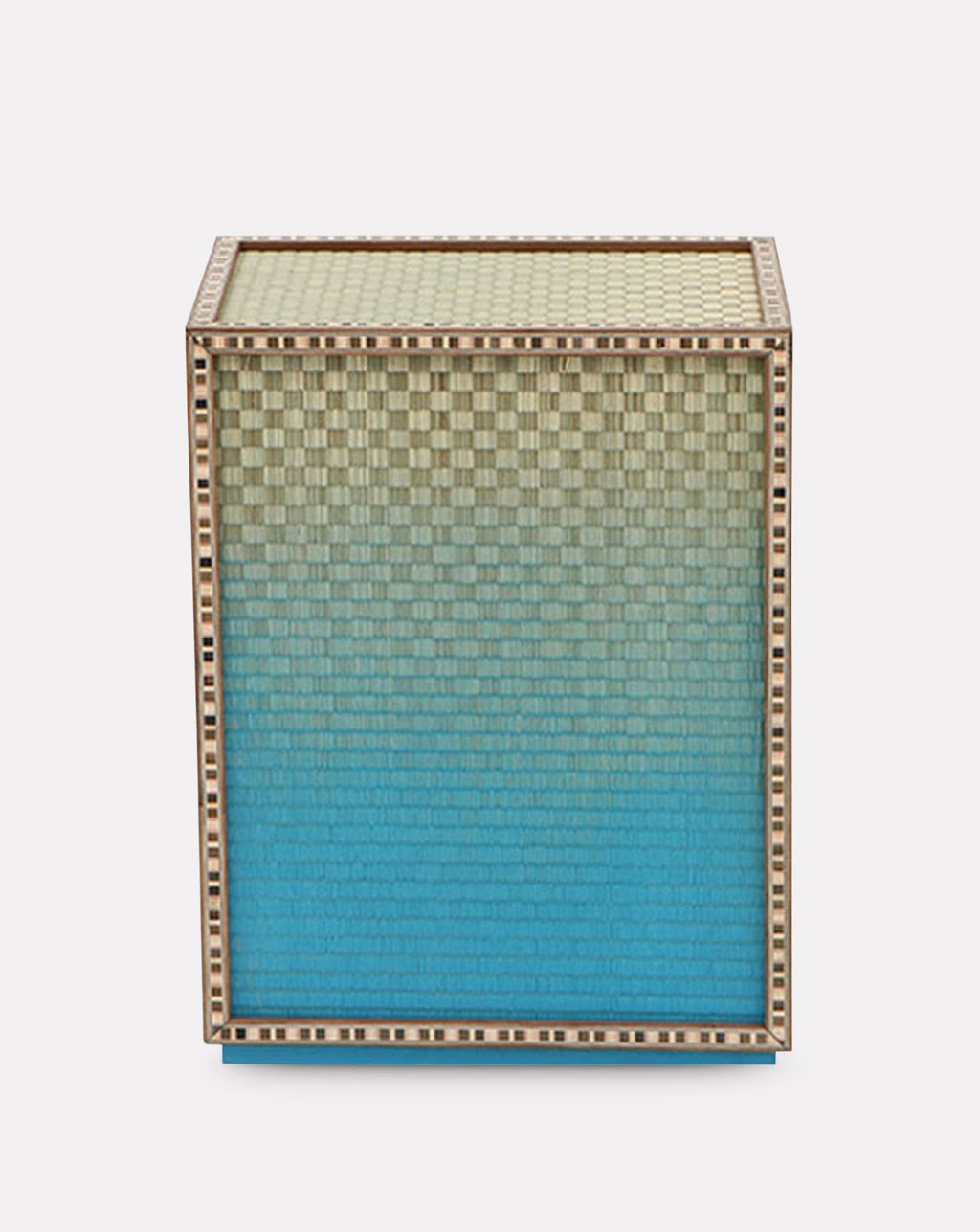 With Marquetry Insert Blue Side Table