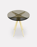 Bronzed Glass and Metal Side Table