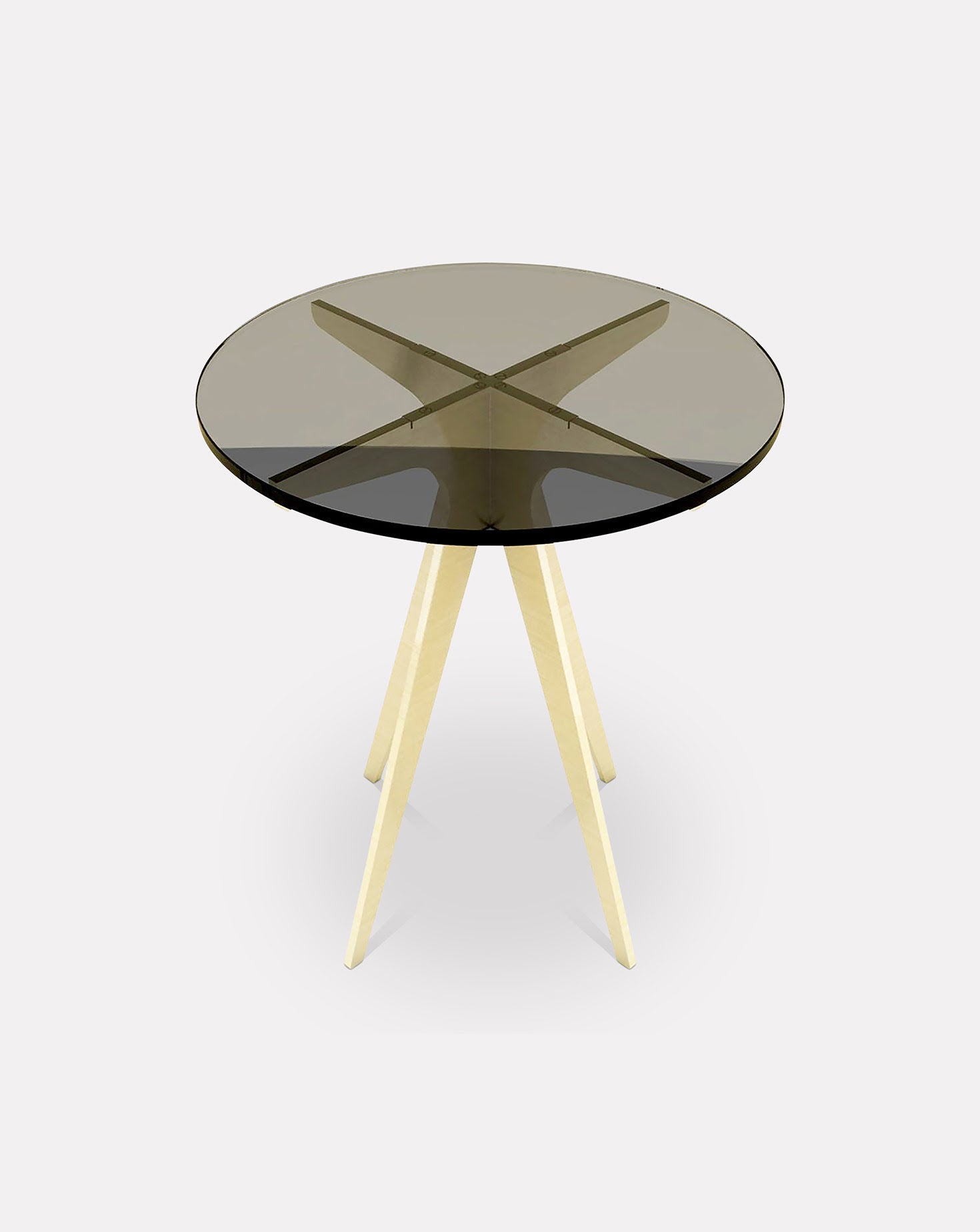 Bronzed Glass and Metal Side Table