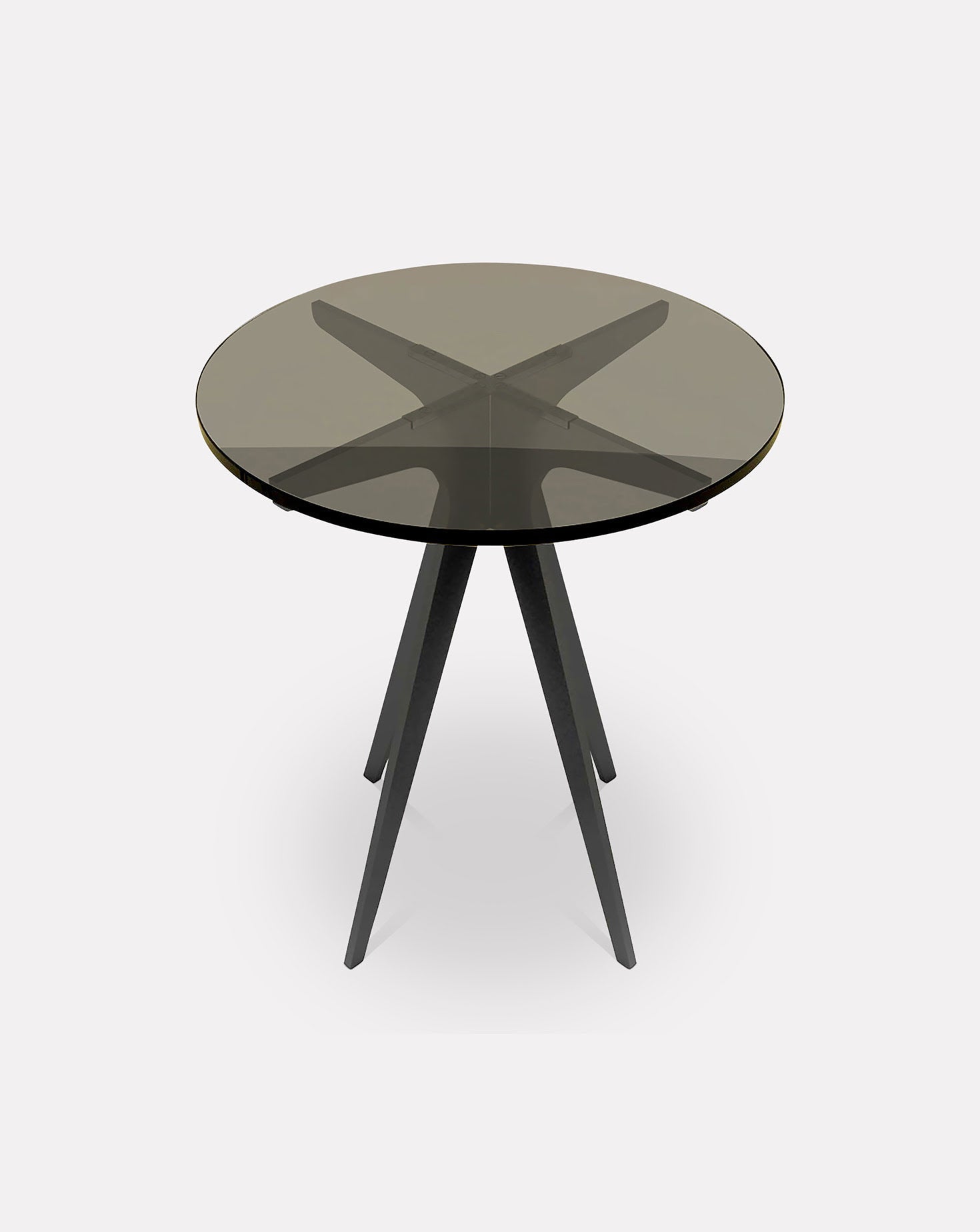 Bronzed Glass and Metal Side Table