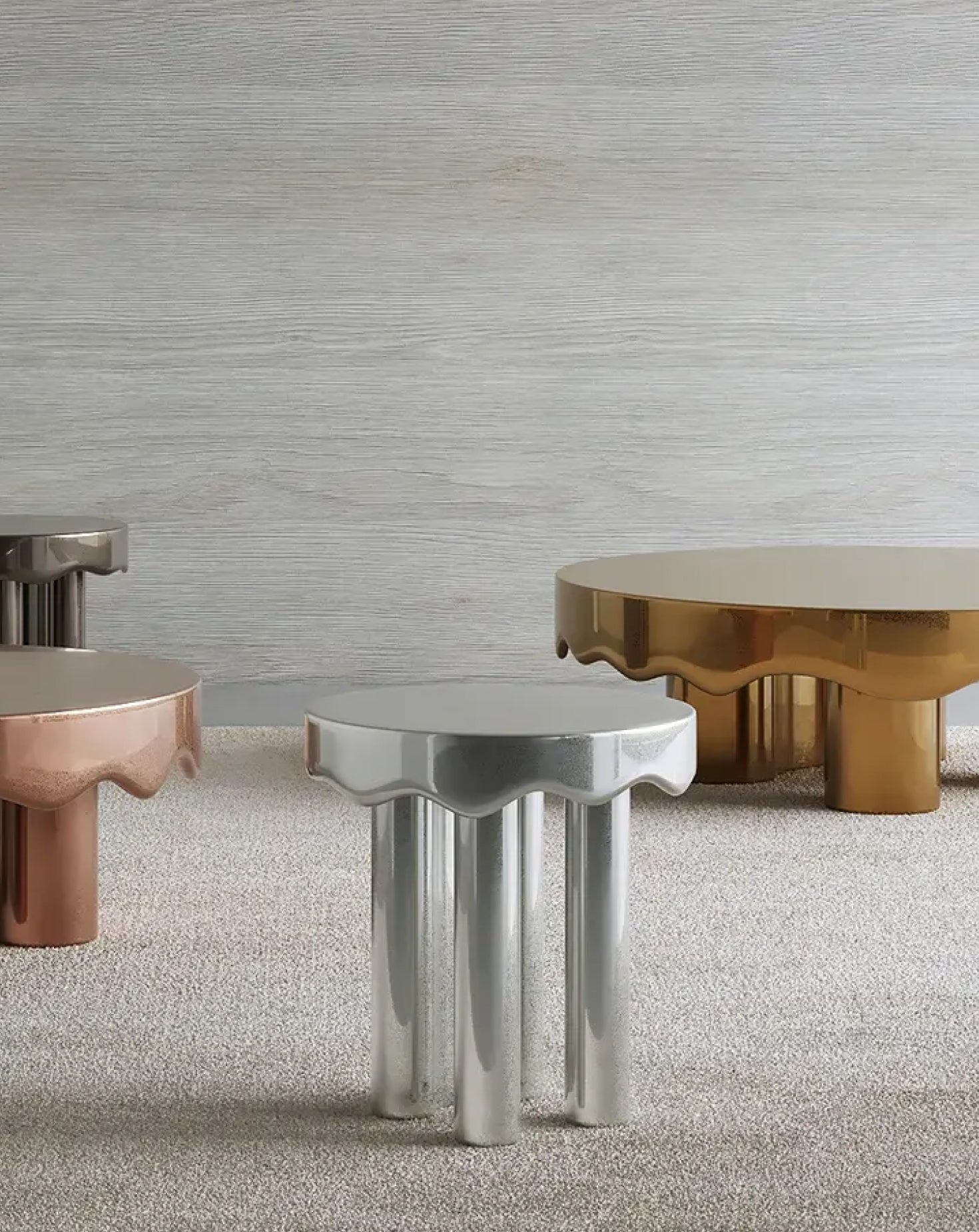 Liquid Metal Side Table