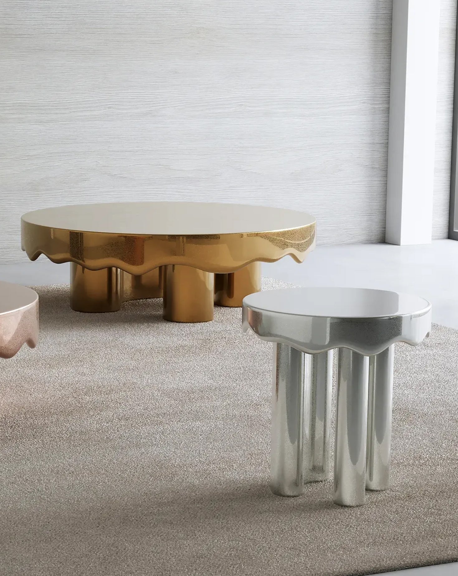 Liquid Metal Side Table