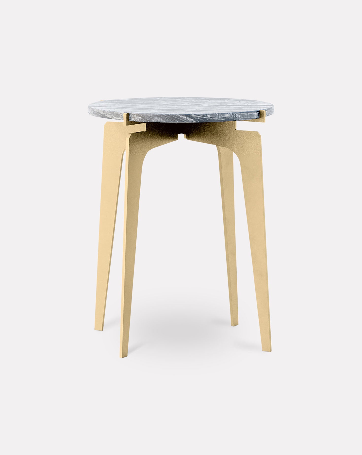 Marble and Metal Side Table