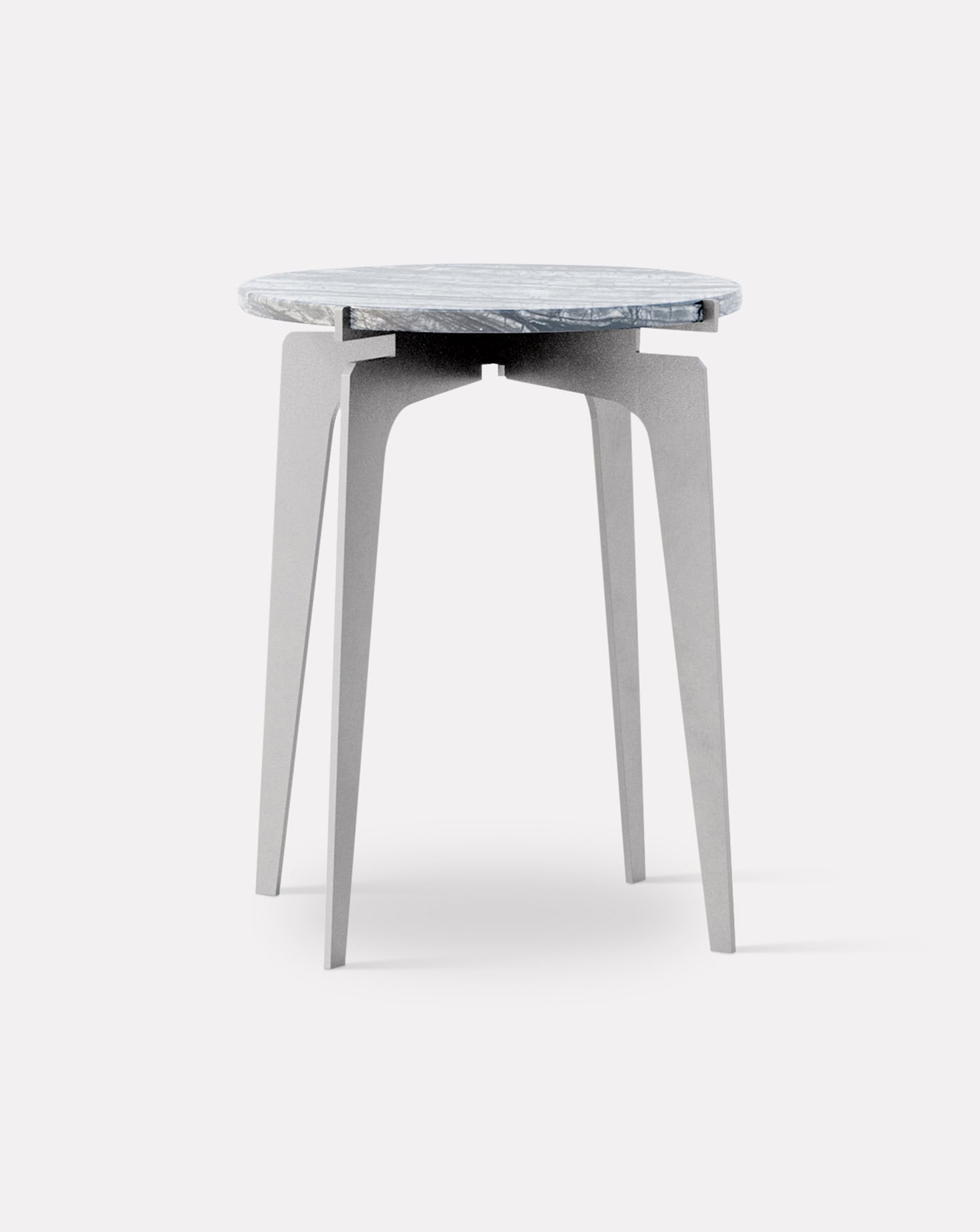 Marble and Metal Side Table