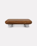 Wood and Marble Coffee Table