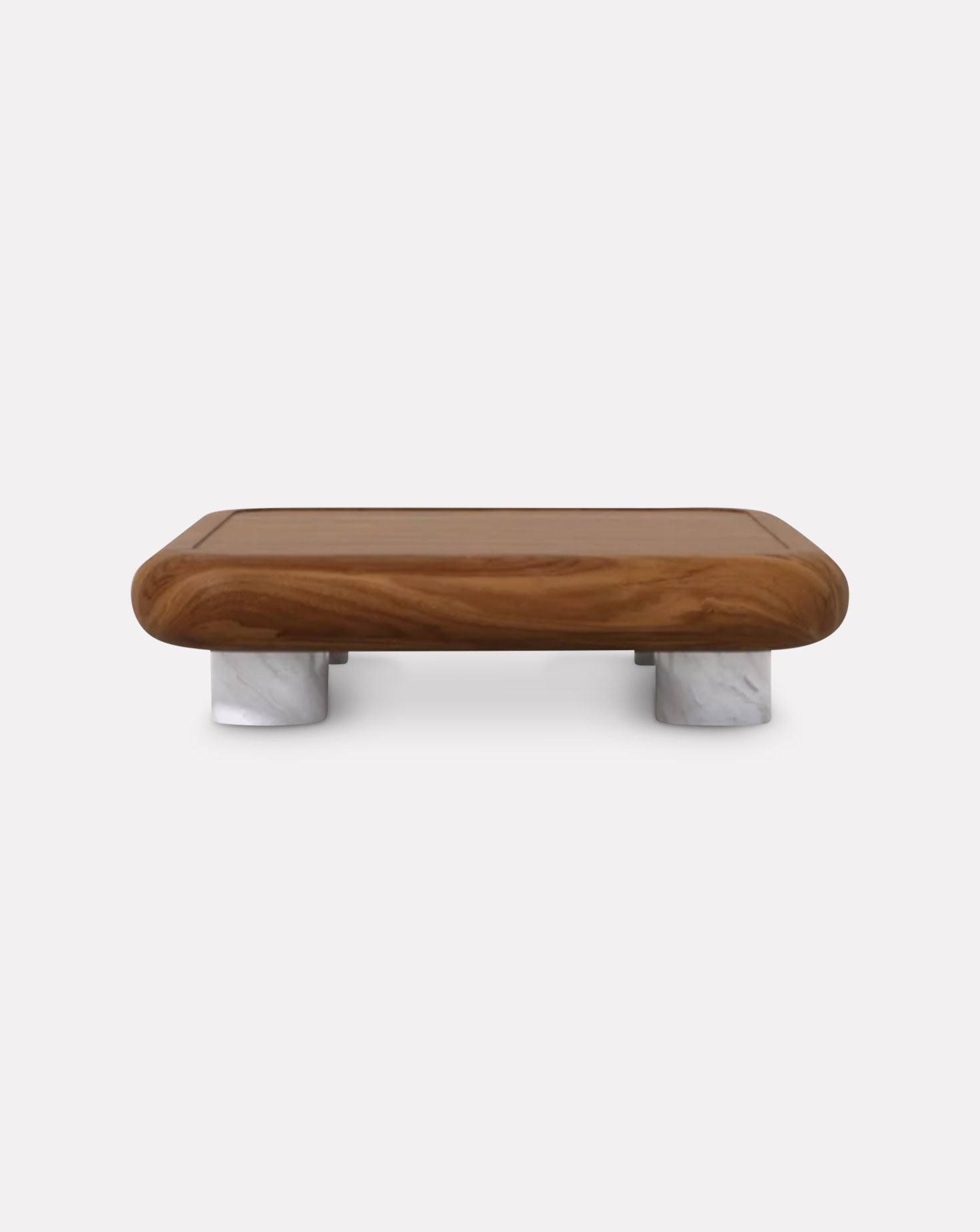 Wood and Marble Coffee Table