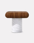 Wood and Marble Side Table