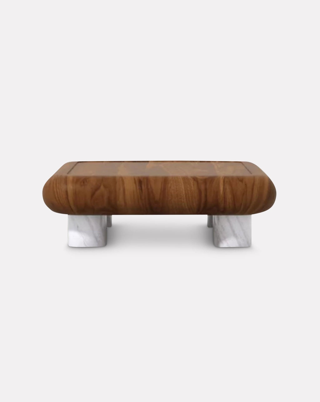 Wood and Marble Light Cofee Table