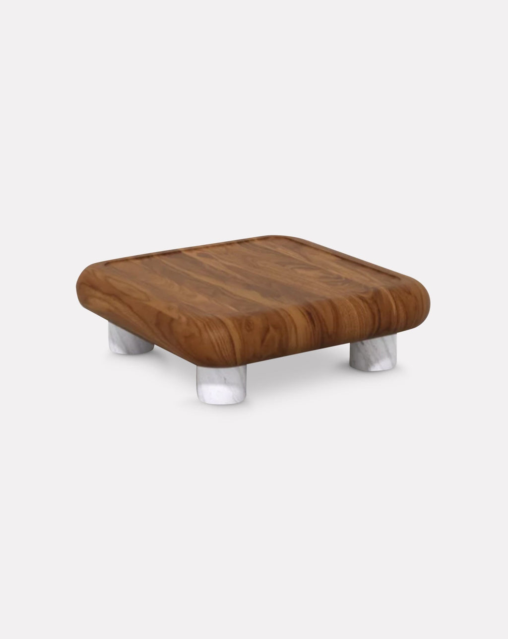 Wood and Marble Light Cofee Table