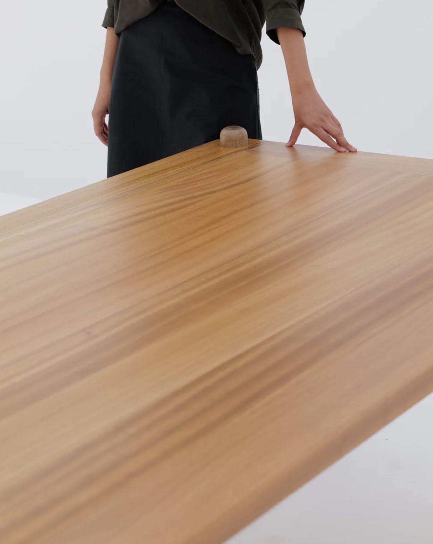 9 Button Rectangle Dining Table
