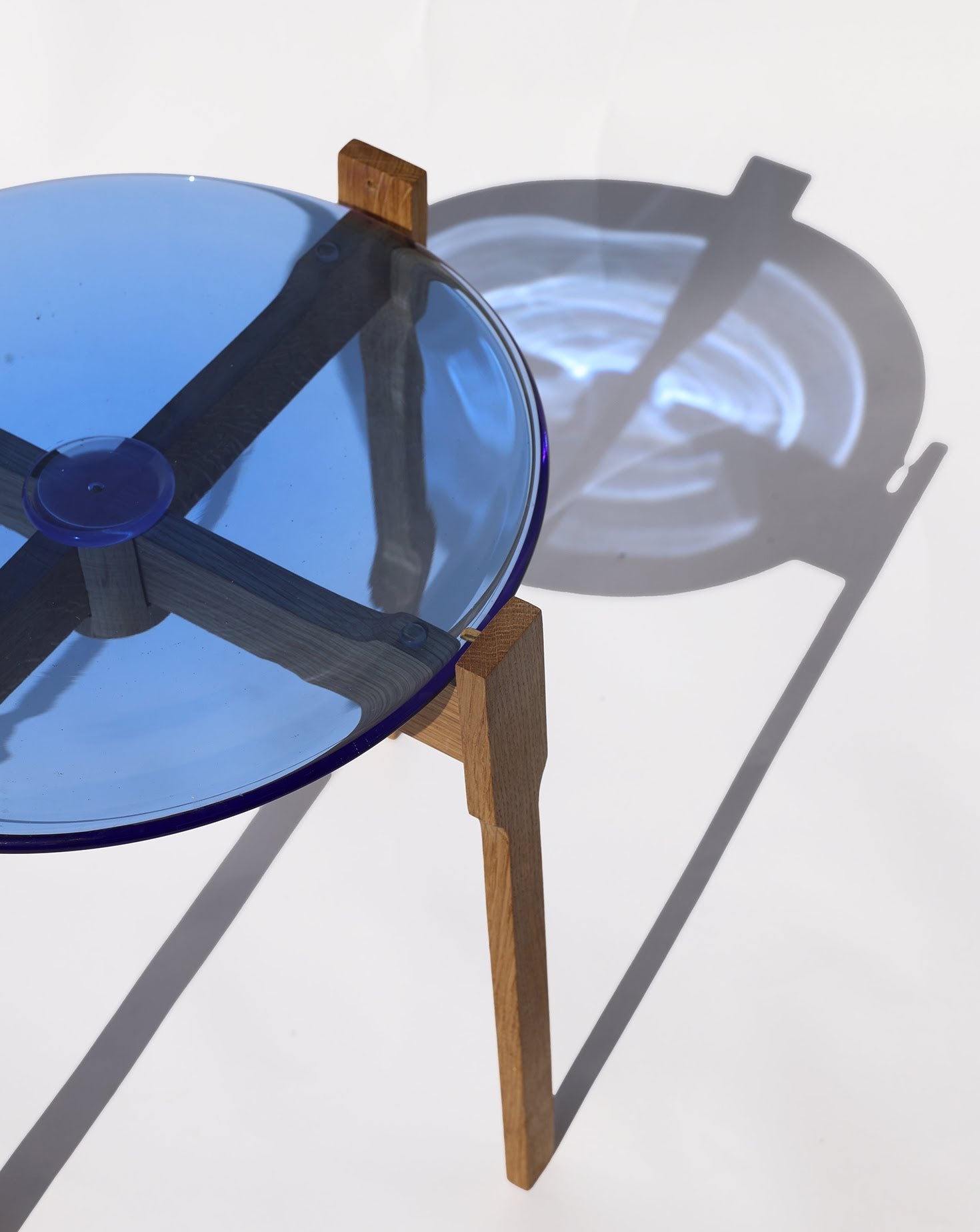 Wooden and Glass Top Side Table