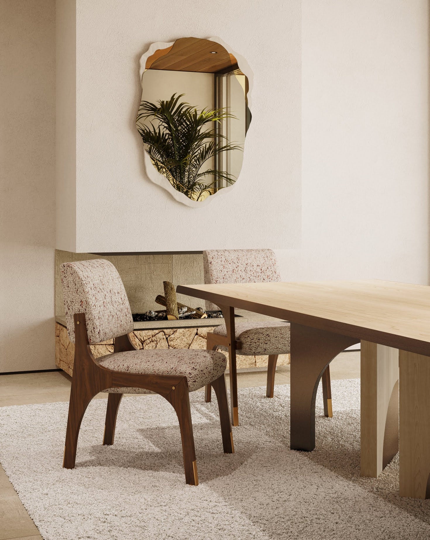 Sycamore Wood Dining Table