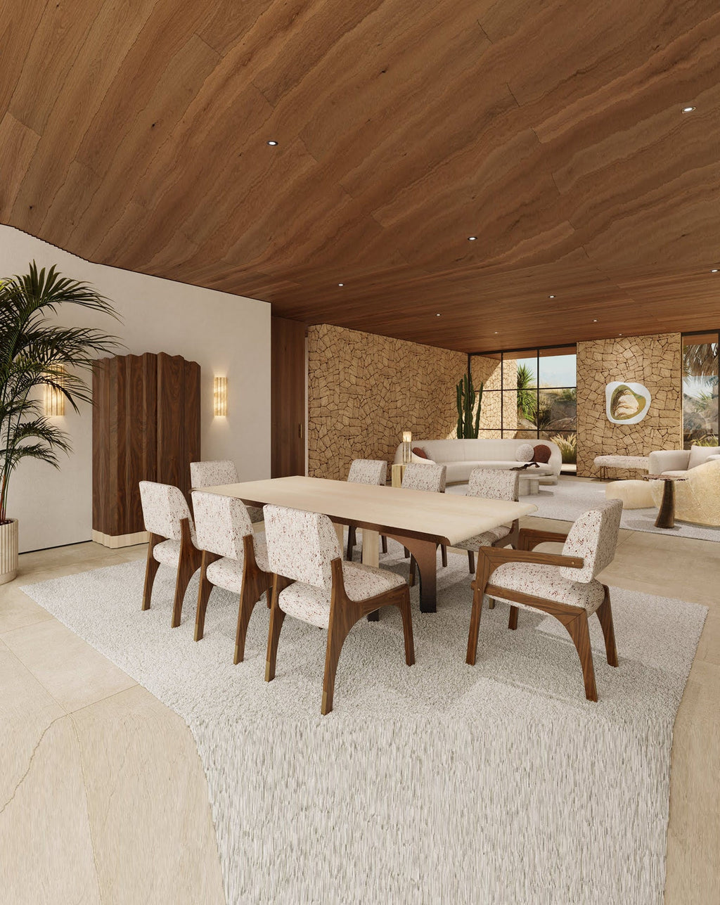 Sycamore Wood Dining Table