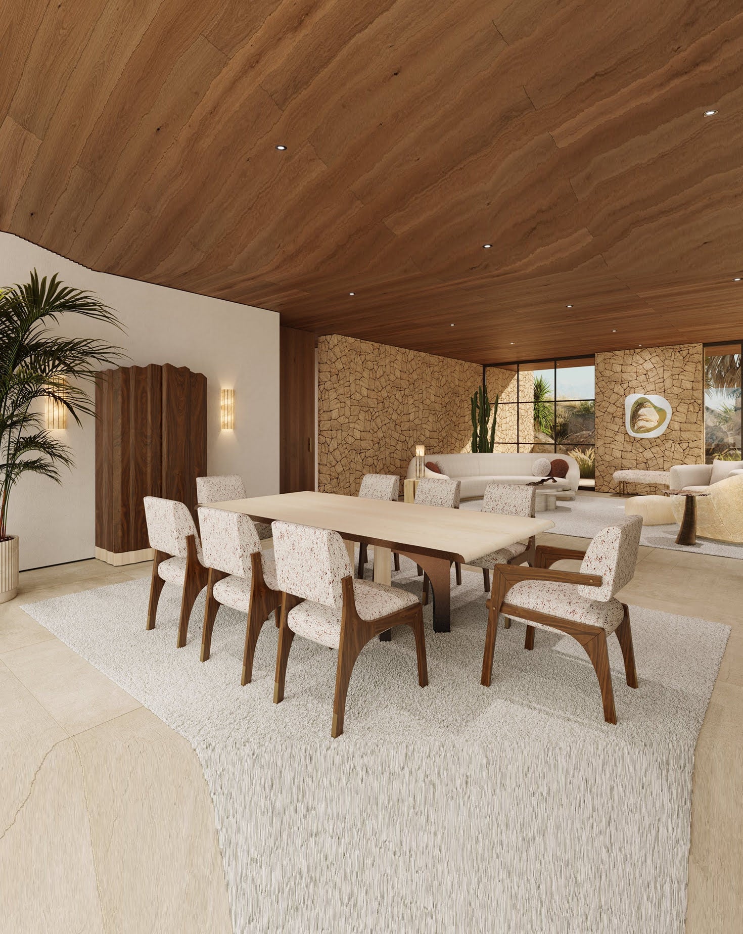 Sycamore Wood Dining Table