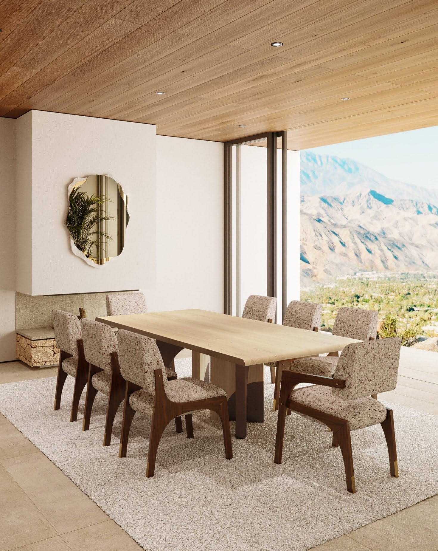 Sycamore Wood Dining Table