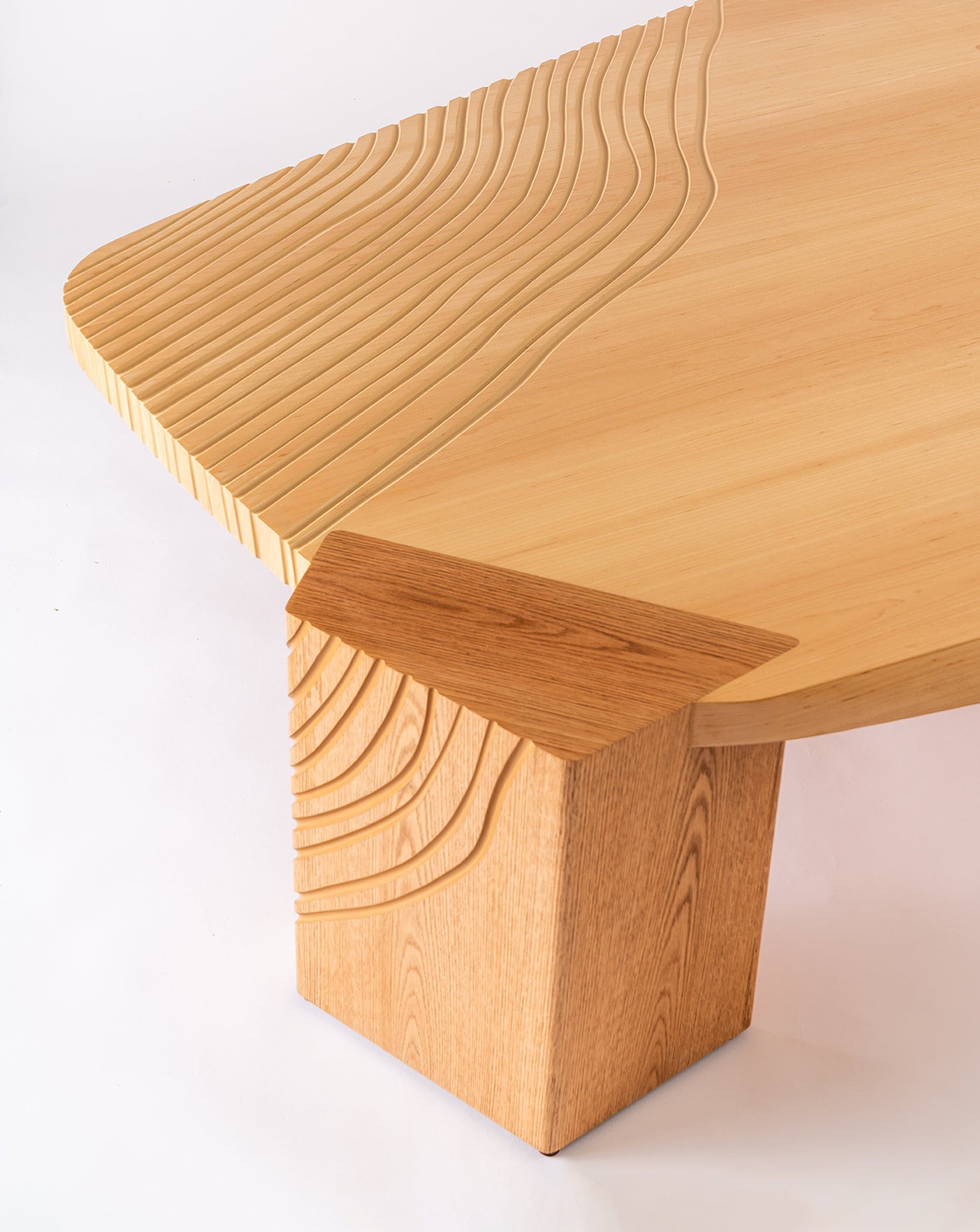 Natural Maple Wood Low Coffee Table