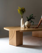 Natural Maple Wood Low Coffee Table