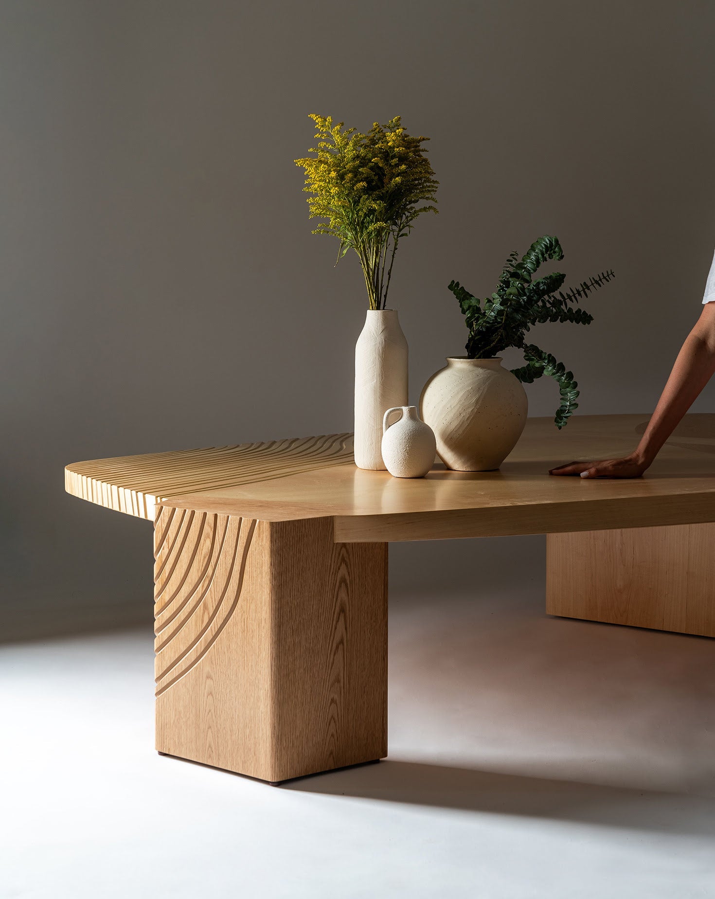 Natural Maple Wood Low Coffee Table